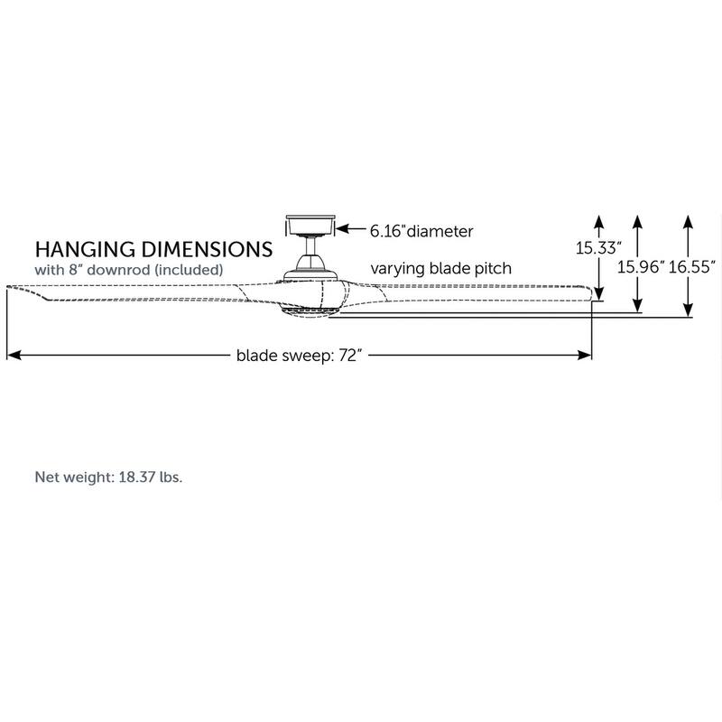 Fanimation Wrap Custom Indoor/Outdoor Ceiling Fan Blades - 44 to 84 inch - Set of 3