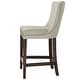 preview thumbnail 4 of 4, Uttermost Dariela 20 Inch Wide Birch Wood Frame Kitchen Stool with