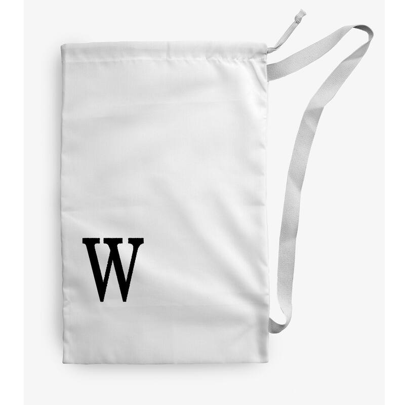 Modern Monogram Laundry Bag - 28" x 36" - White/Black