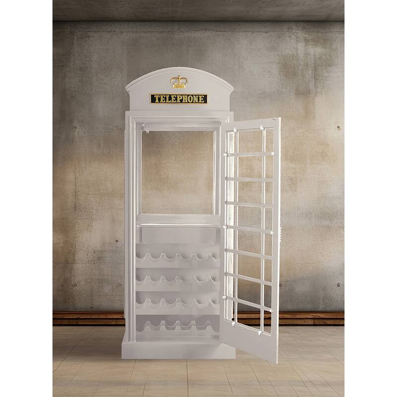 Old English Telephone Booth Bar Cabinet