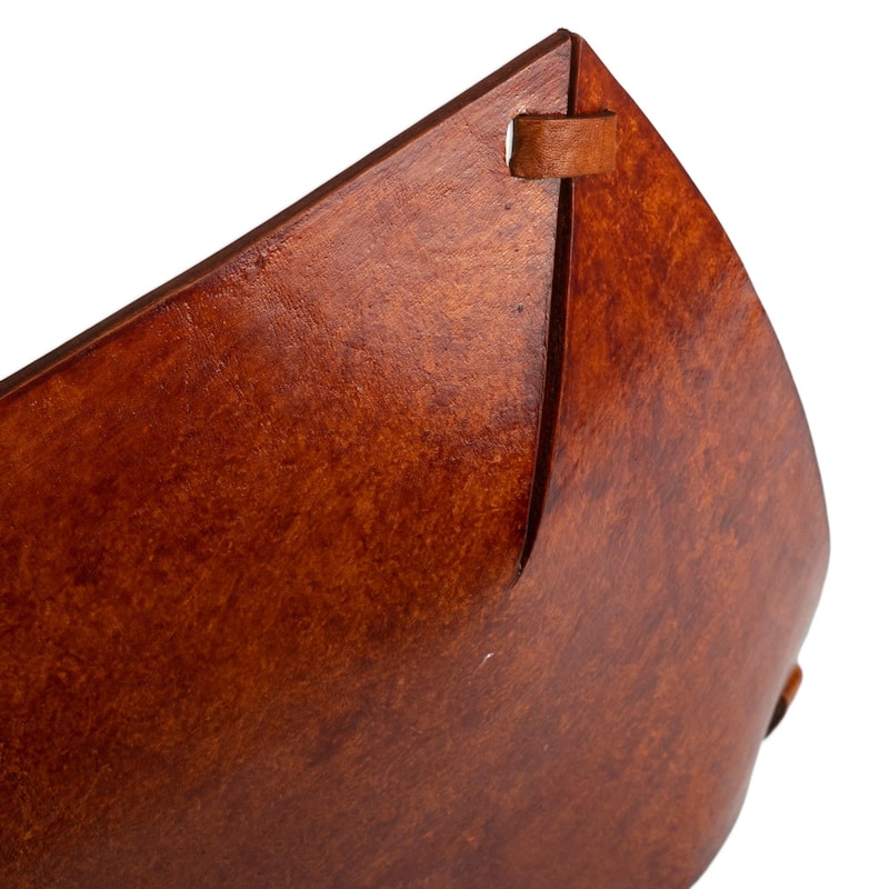 Novica Handmade Sienna Tree Tooled Leather Catchall