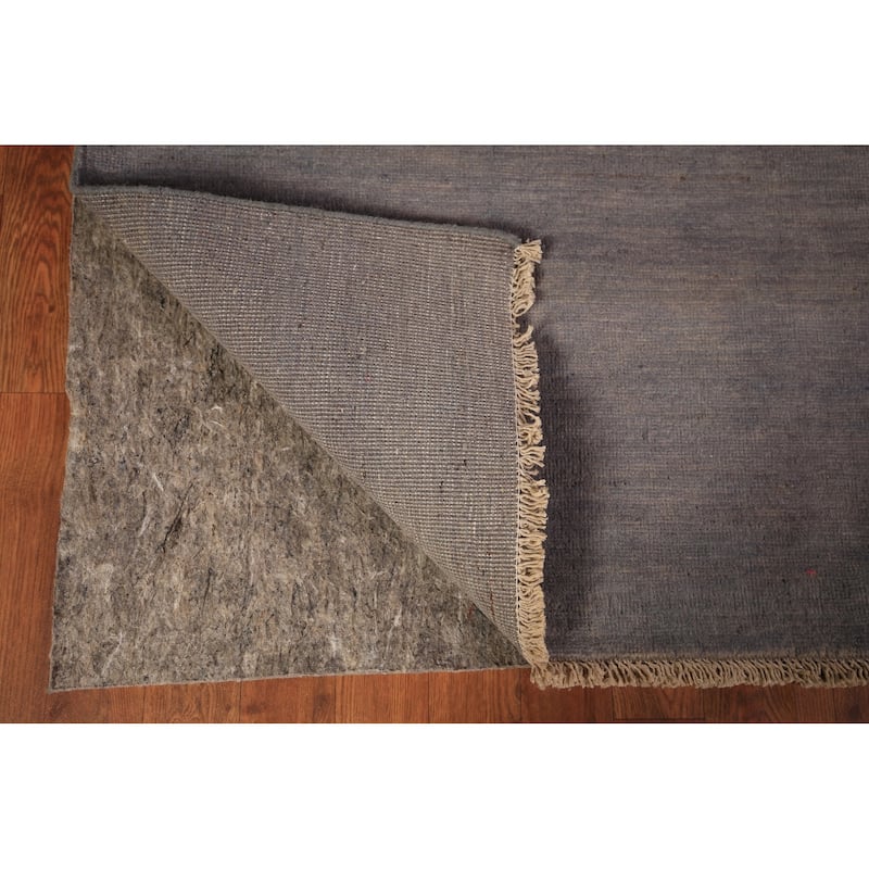 Gray Modern Gabbeh Oriental Area Rug Handmade Dining Room Wool Carpet - 5'8" x 7'11"