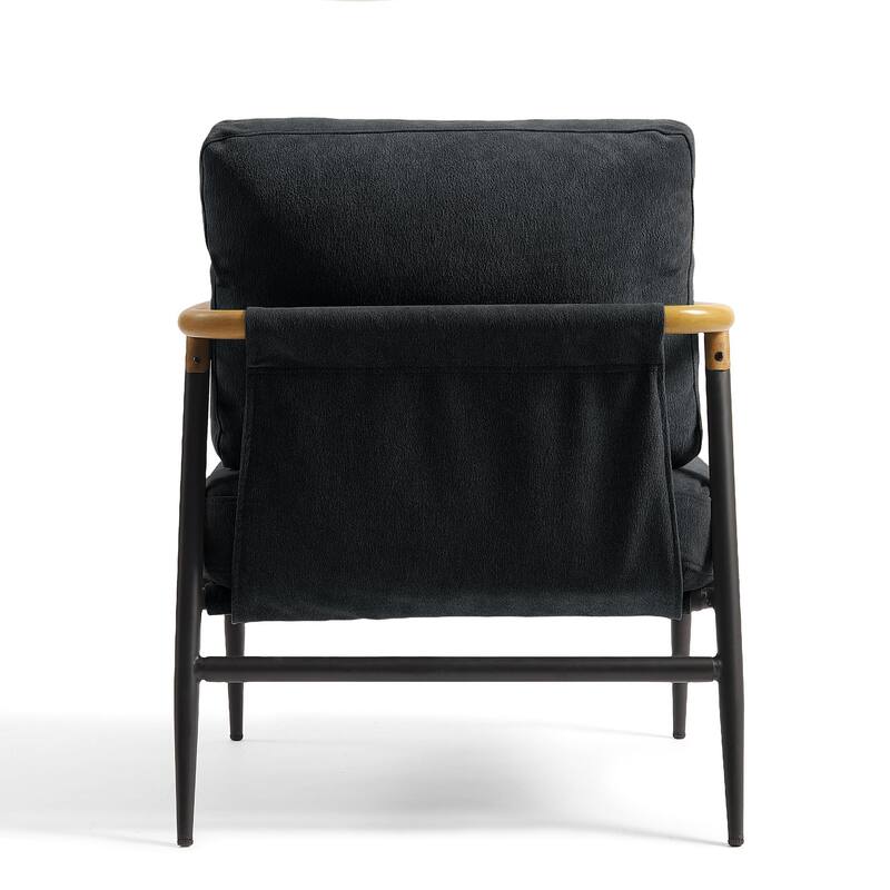 27" W Modern Upholstered Metal Frame Accent Chair