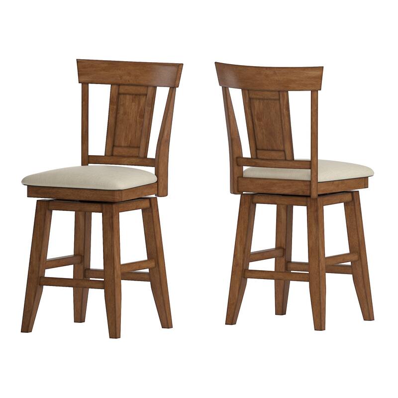 Eleanor Panel Back Wood Swivel Chair by iNSPIRE Q Classic