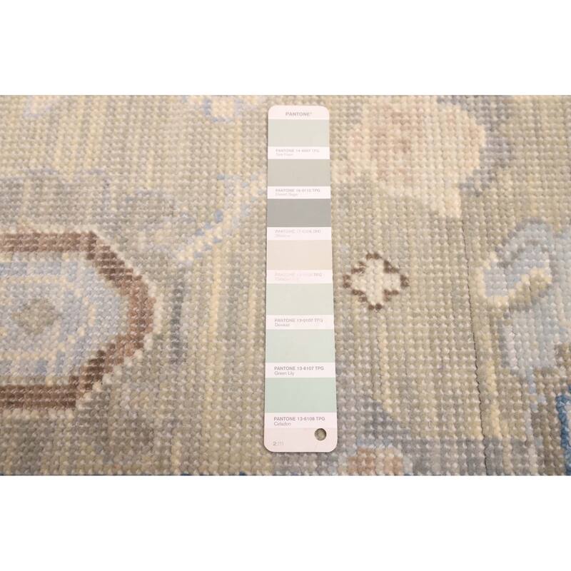 ECARPETGALLERY Hand-knotted Modern Oushak Sage Wool Rug - 8'1 x 10'3