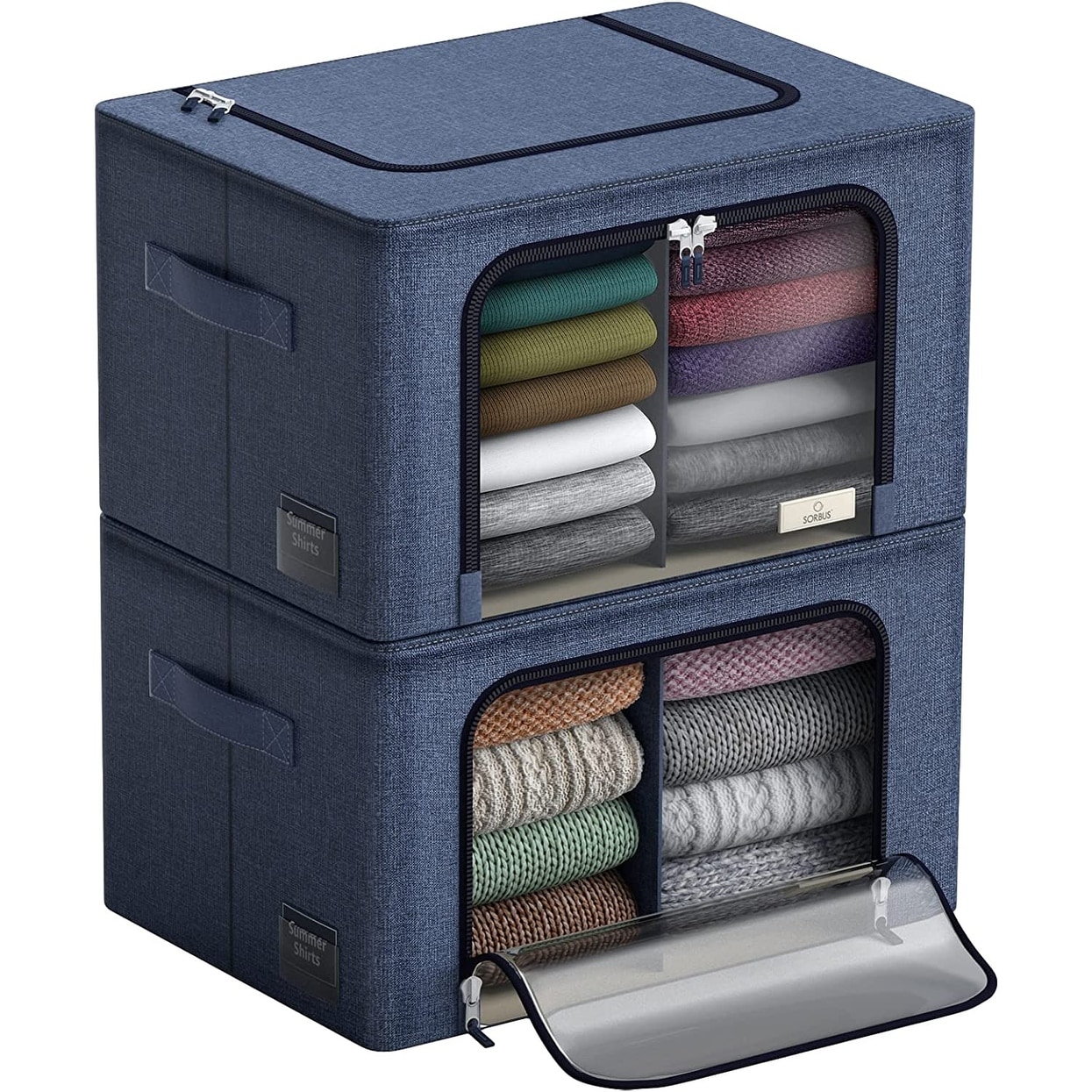 Sorbus Two Section Storage Chest and Boxes