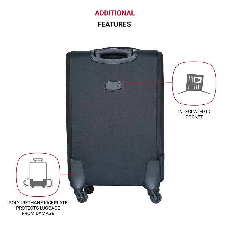 (20+24) Two-piece suitcase suitcase set Oxford trolley case without password lock universal wheel