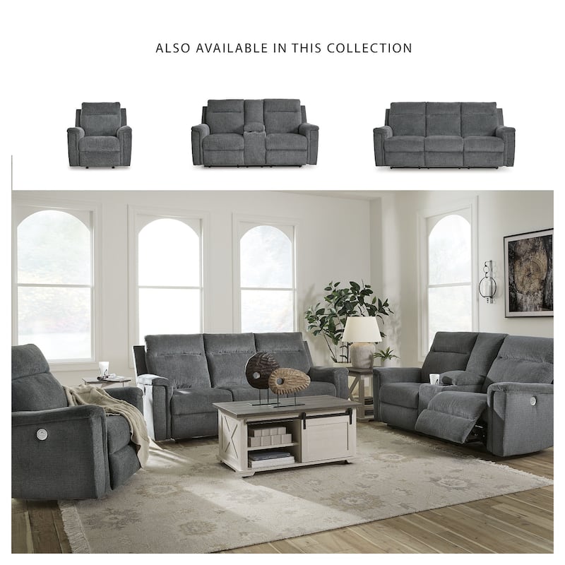 Signature Design by Ashley Barnsana Power Reclining Loveseat with Console