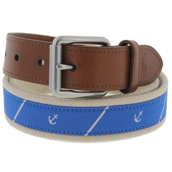 LAUREN Ralph Lauren Mens Casual Braid Belt Brown 40