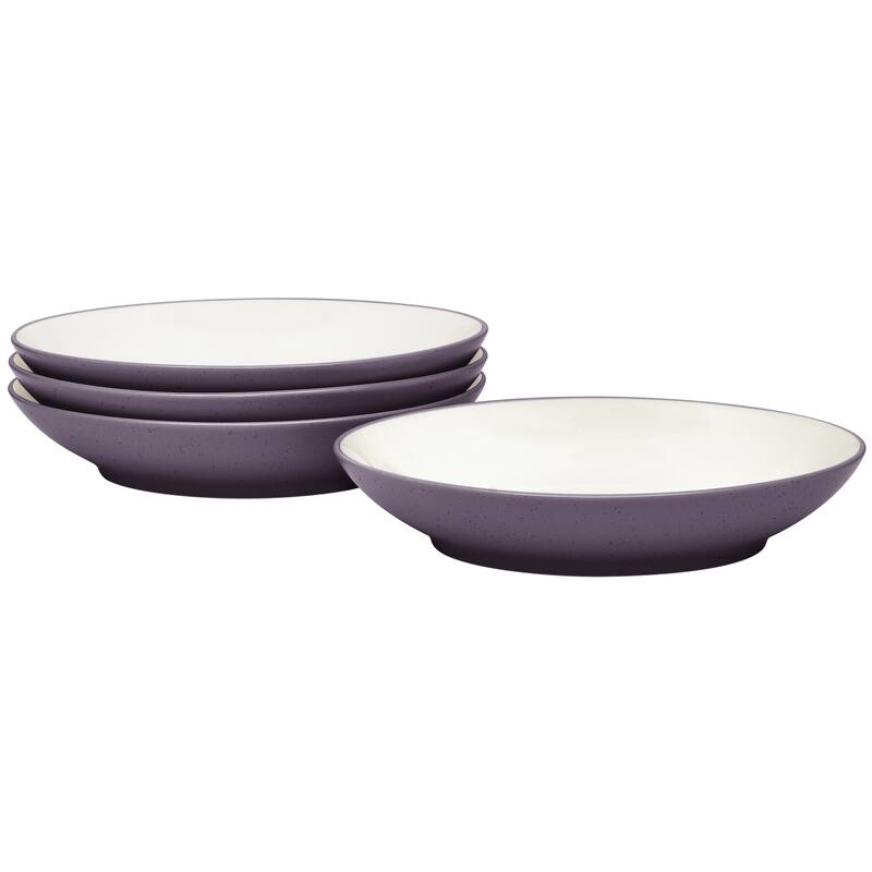 Noritake Colorwave Set Of 4 Coupe Pasta Bowls, 9-1/4", 35 Oz. - Plum