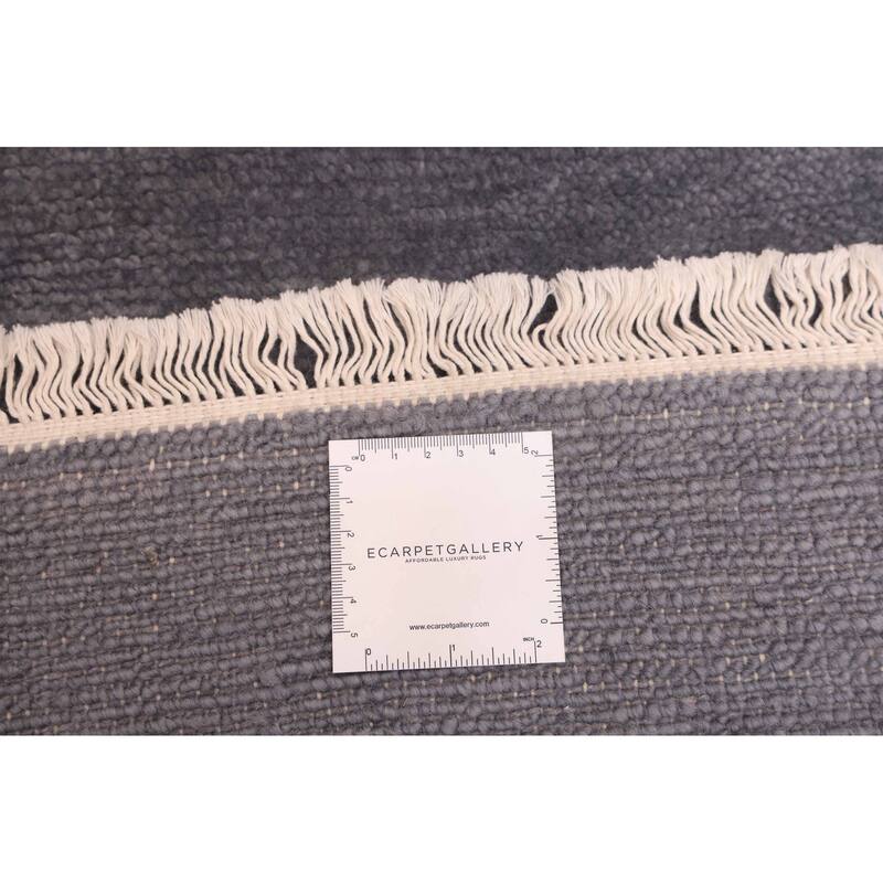 ECARPETGALLERY Hand-knotted Mystique Denim Blue Wool Rug - 5'6 x 7'8