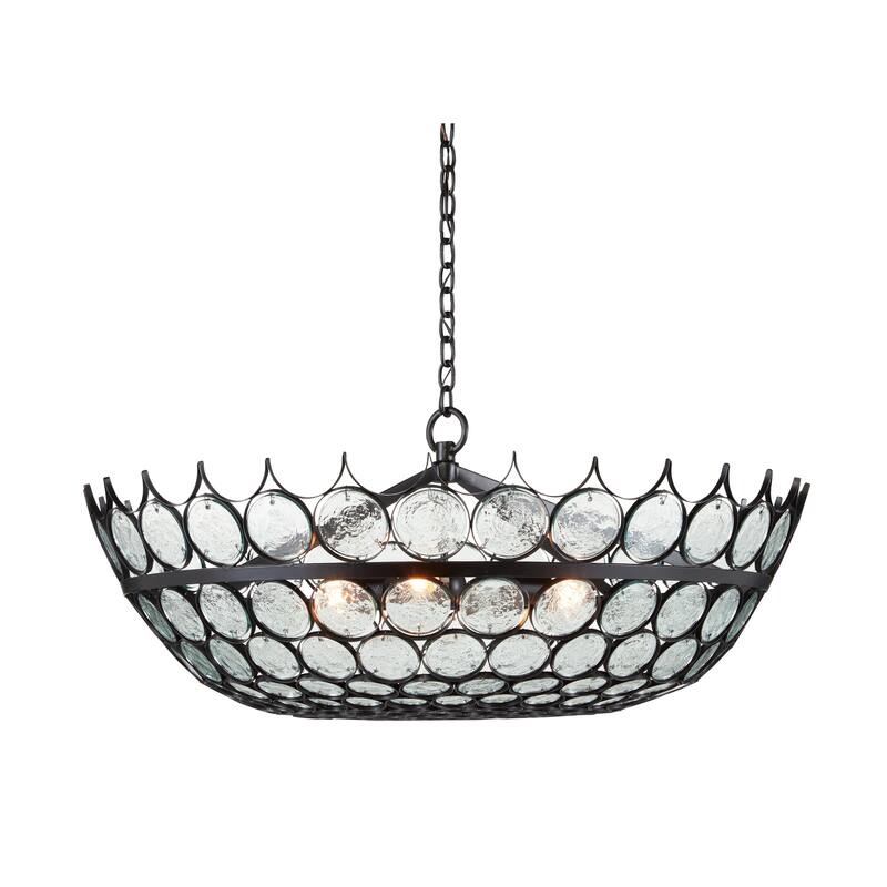 Currey & Company Augustus Chandelier - 16.75"h x 38.5"dia - 16.75"h x 38.5"dia - Bronze