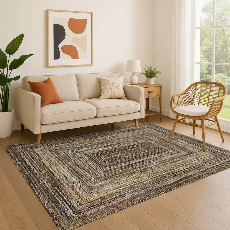 Premium Washable Super Soft Modern Dimensions Mayfield Rug - Brown - 3' x 5'