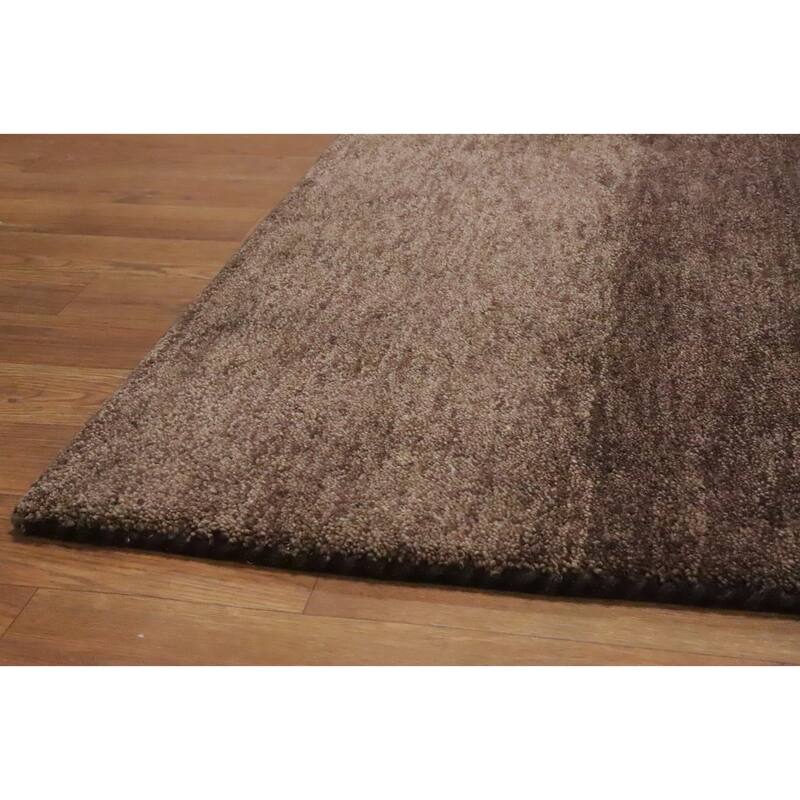 Hand Knotted Oriental 100% Wool Carpet Modern Modern Brown Gabbeh Area Rug - 7' 11'' X 5' 7''