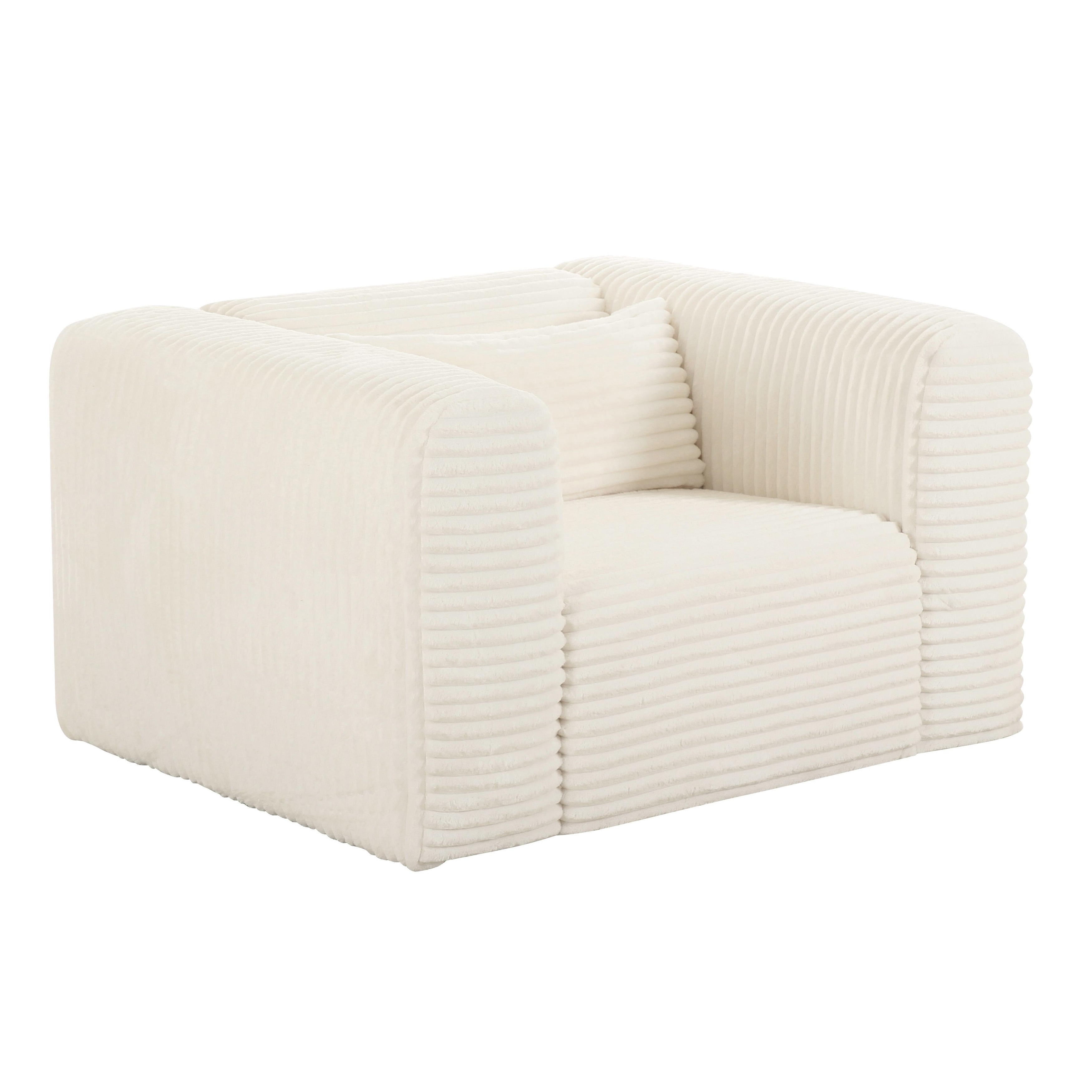 Tarra Fluffy Oversized Corduroy Armchair