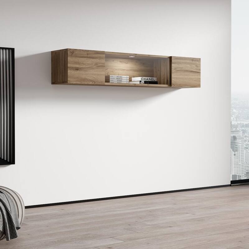 Strick & Bolton Hadi Contemporary Wall-mounted Media Cabinet