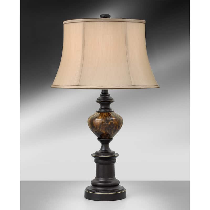 Argos 28 in. Madison Bronze and Dark Goldenrod Table Lamp