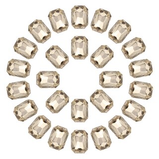 Octagon Rectangle Rhinestones Crystal Faceted Rhinestones with Silver ...