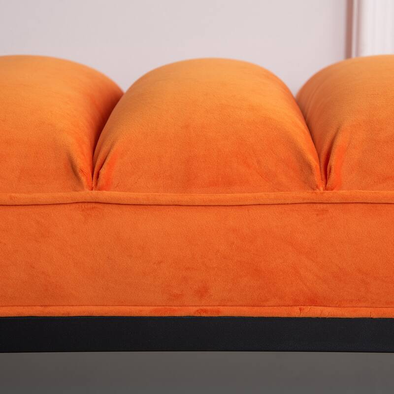 Metal Base Upholstered Bench for Bedroom for Entryway