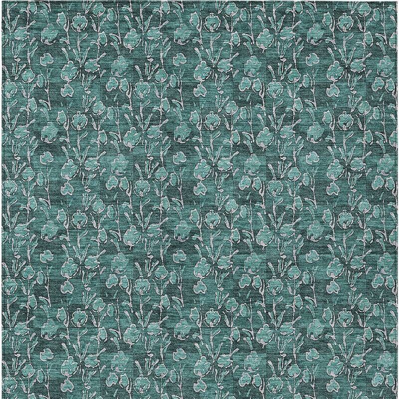 HomeRoots Floral Transitional Rectangle Outdoor Rug