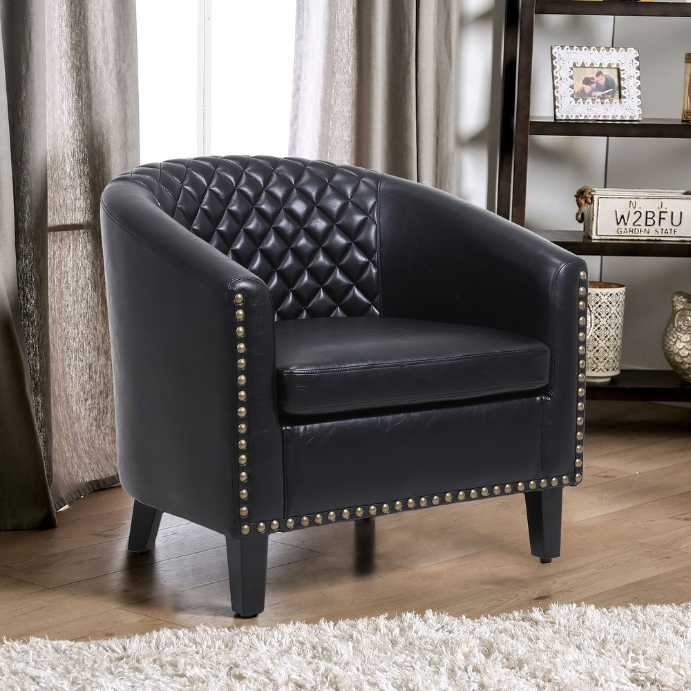 Black cheap barrel chairs