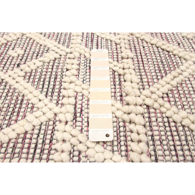 ECARPETGALLERY Braid weave Sienna Cream Wool Rug - 4'11 x 8'0