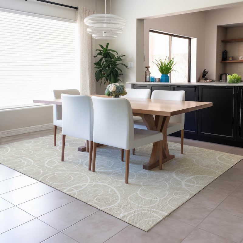 Machine Washable Indoor/ Outdoor Contemporary Nexus Chantille Rug