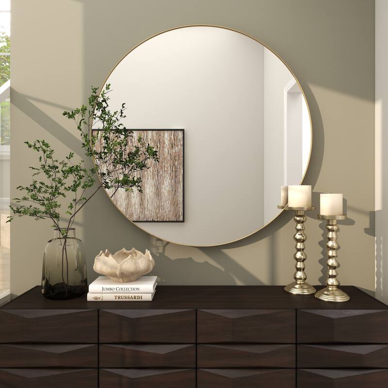 Multiple Frame Finishes / Sizes Modern Contemporary Round Wall Mirrors