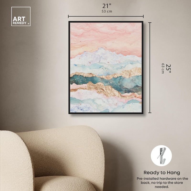 Rose Quartz Ridge Canvas by Art Remedy