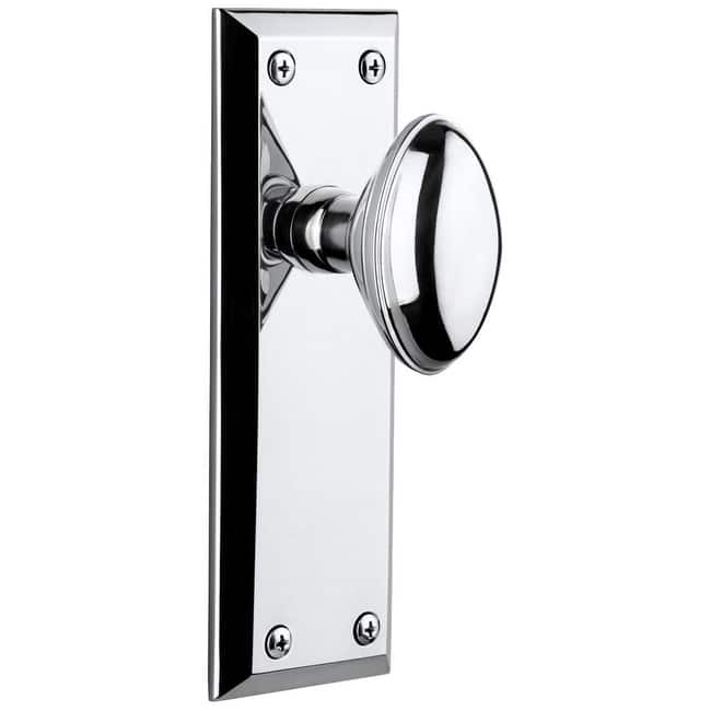 Grandeur Fifth Avenue Solid Brass Rose Dummy Door Knob Set with Eden