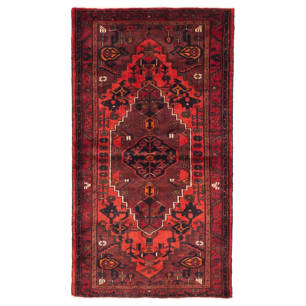 ECARPETGALLERY Hand-knotted Andelz Light Red Wool Rug - 3'8 x 6'7
