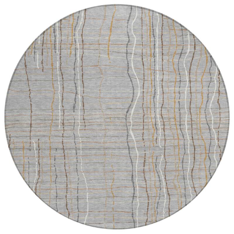 HomeRoots Striped Transitional Rectangle Outdoor Rug