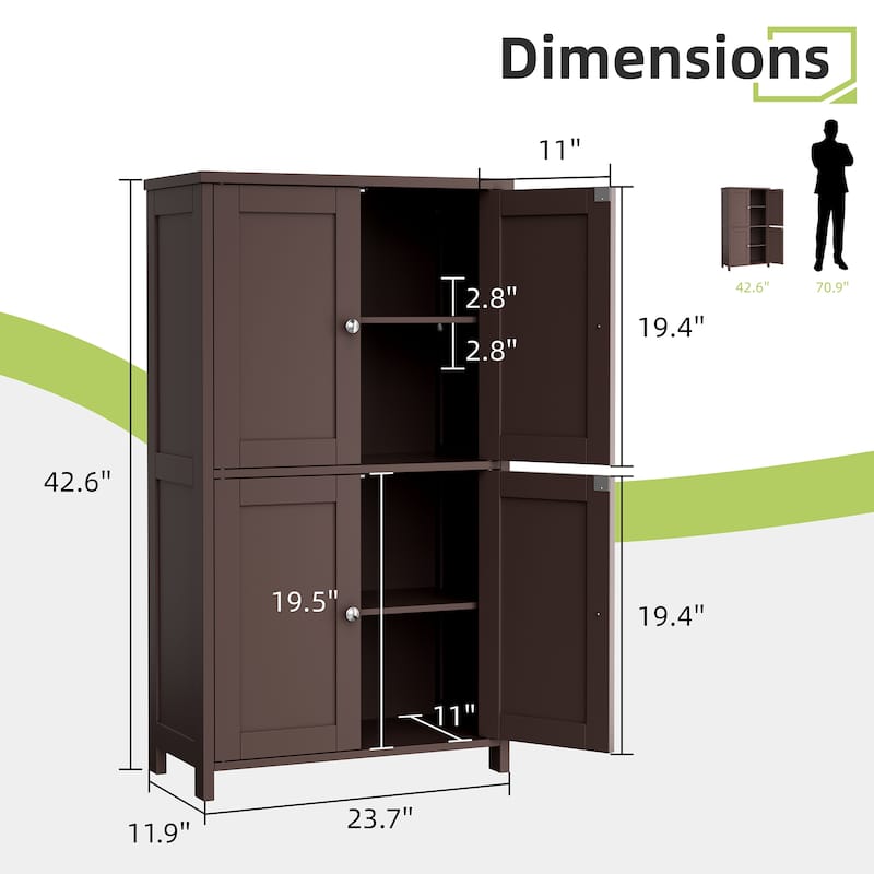 Multi-Room Storage Cabinet with Waterproof Board – Organizer for Bathroom, Kitchen & Living Room