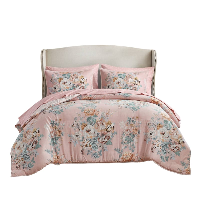 Madison Park Essentials Heather Vintage-inspired Collection floral print Comforter Set