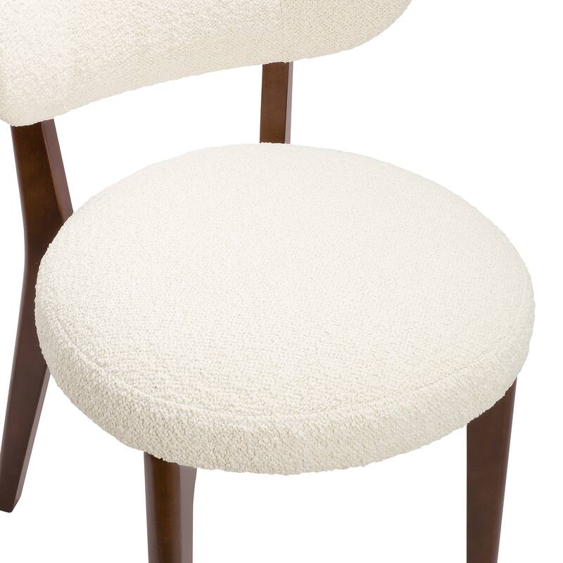 Art Leon Set of 2 Upholstered and Solid Wood Accent Dining Chair