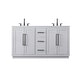 preview thumbnail 1 of 9, Elegant Lighting VF29060D Chase 60" Free Standing Double Basin Vanity Gray