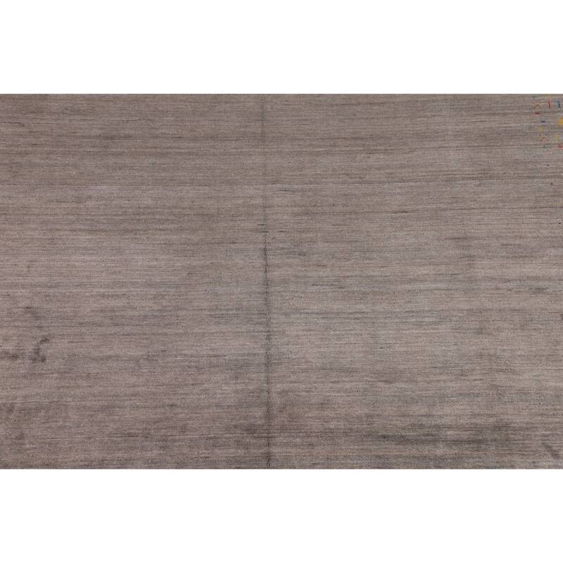 Earth Tone Gabbeh Indian Square Area Rug Handmade Wool Carpet - 10'0" X 9'9"