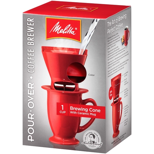 Melitta Ready Set Joe Programmable PourOver Coffee Brewer 1 cups Black