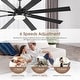 preview thumbnail 12 of 11, Kviflon 72 Inches 8 Blades Ceiling Fan with Light for indoor or Outdoor Patio Garage Large Living Room - 72 Inches