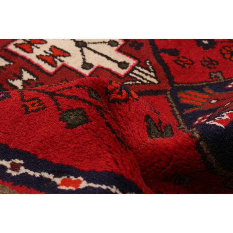 ECARPETGALLERY Hand-knotted Andelz Red Wool Rug - 3'3 x 4'10