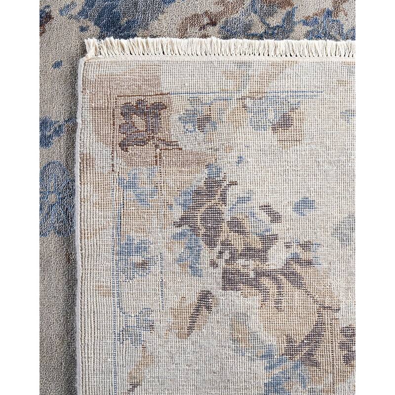 Ikat One-of-a-Kind Hand-Knotted Area Rug - Gray, 8' 2" x 10' 2" - 8' 2" x 10' 2"