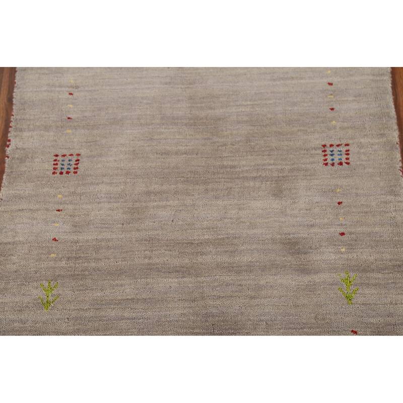 Gabbeh Indian Accent Rug Handmade Contemporary Wool Carpet - 2'7"x 4'9"