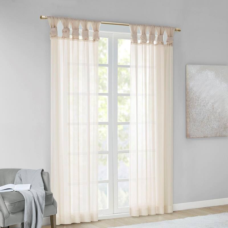 Twist Tab Voile Sheer Window Pair