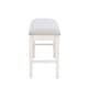 preview thumbnail 8 of 9, Linon Mckee White Upholstered Storage Counter Dining Bench