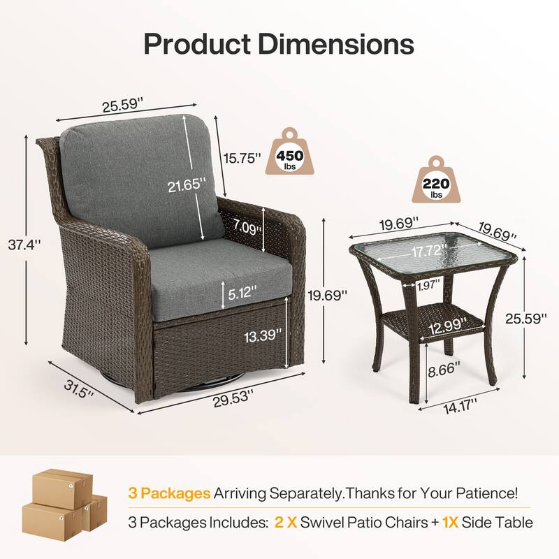 Patio Conversation Sets With Cushions