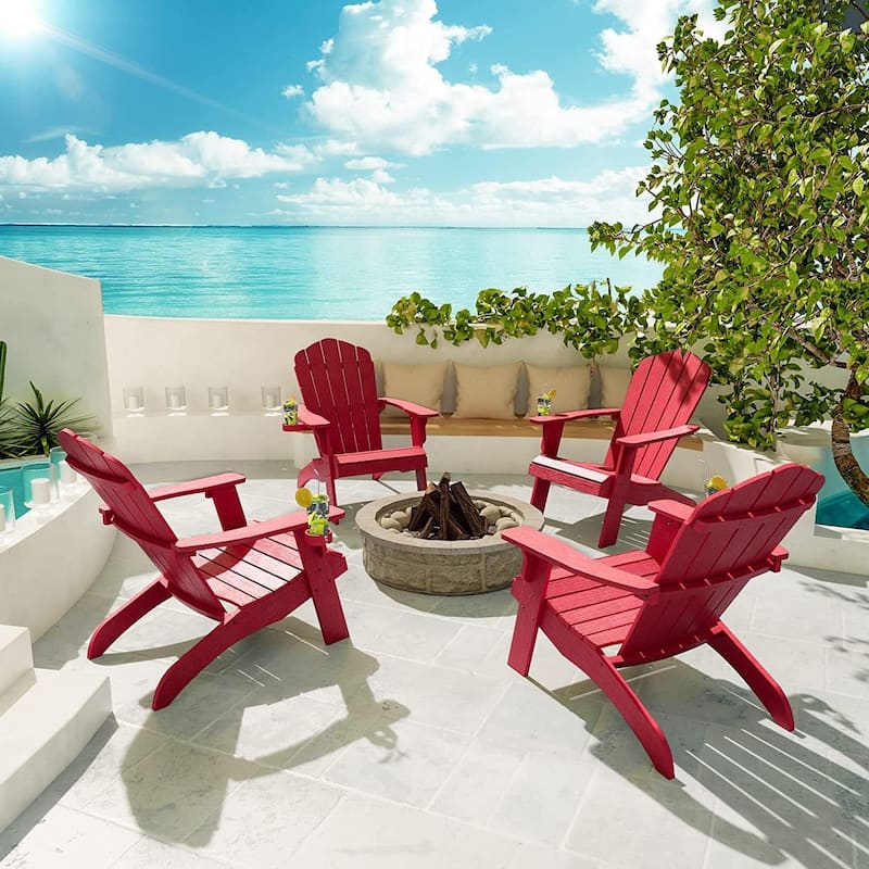 WINSOON HIPS Oversized Adirondack Chair with Cup-Holder