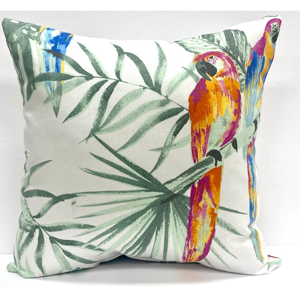 Parrots decorative square pillow