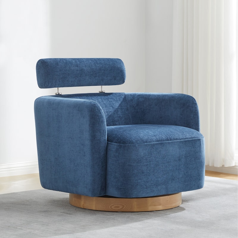 Spruce & Spring Ray Modern Swivel Accent Barrel Chairs