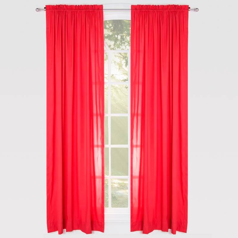 Learning Linens Solid Color 84-inch Microfiber Rod Pocket Curtain