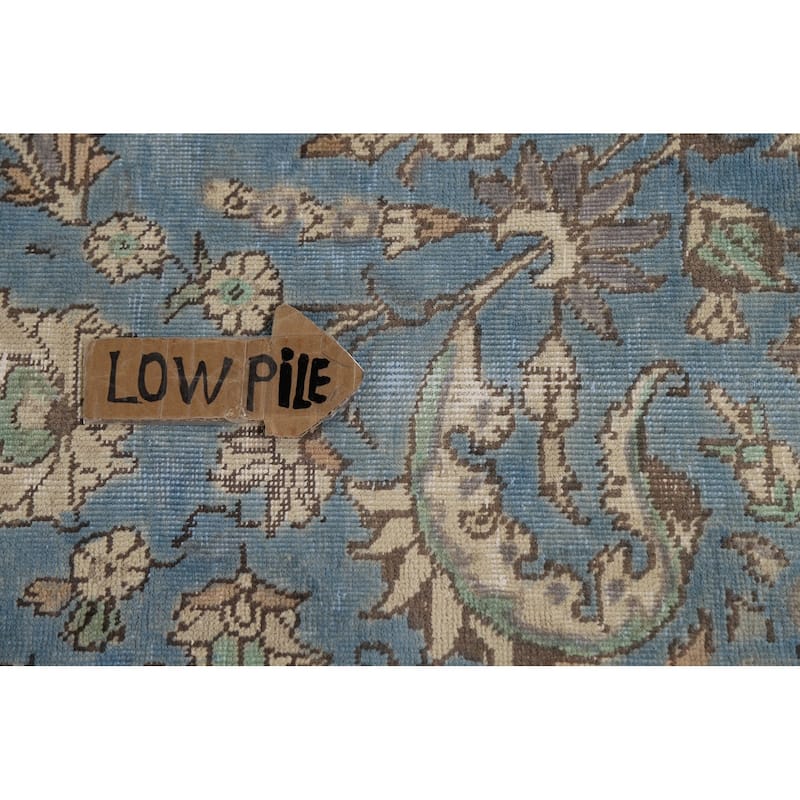 Blue Medallion Tabriz Persian Rug Living Room Handmade Wool Carpet - 9'10"x 12'7"